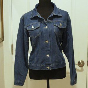 Womens's Blue Denim Jean Jacket Size XL